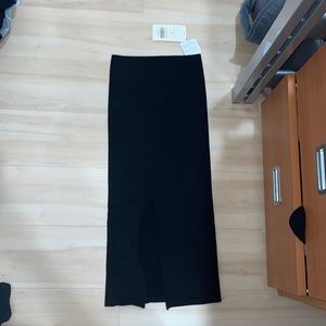 High waisted ribbed seamless skirt